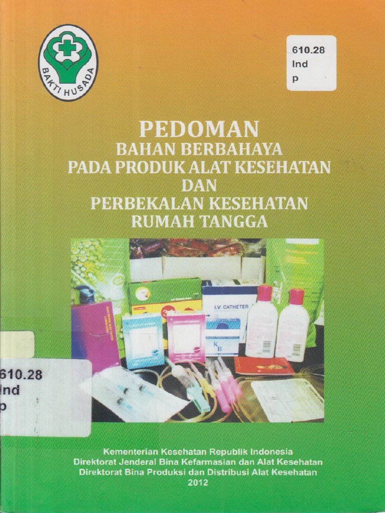 Pedoman Bahan  Berbahaya Pada Produk Alat  Kesehatan  Dan 