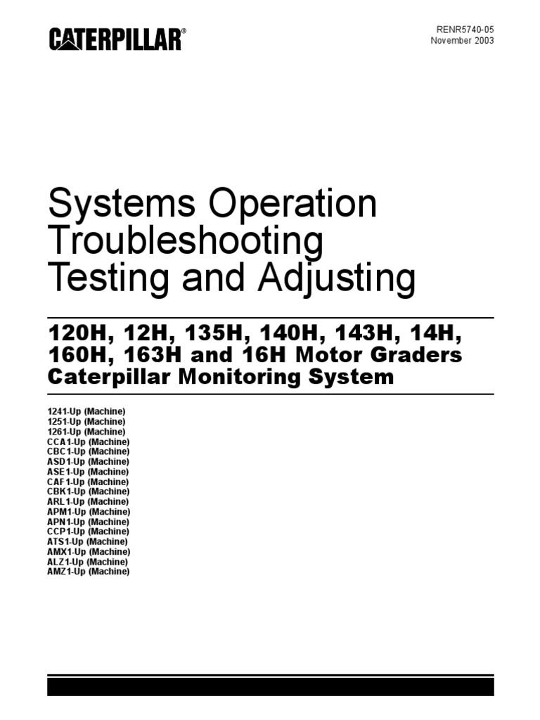 Cat 16h Service Manual Transmission Mechanics Troubleshooting
