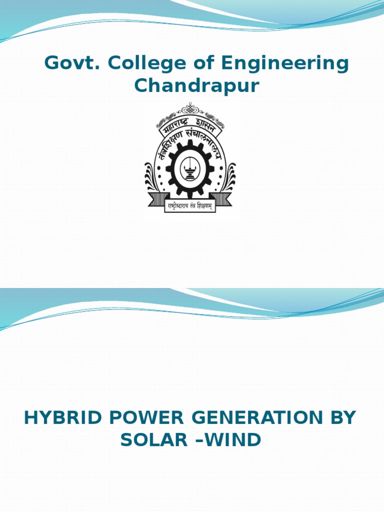 Hybrid Solar-Wind Power Generation Guide | PDF | Wind Power ...