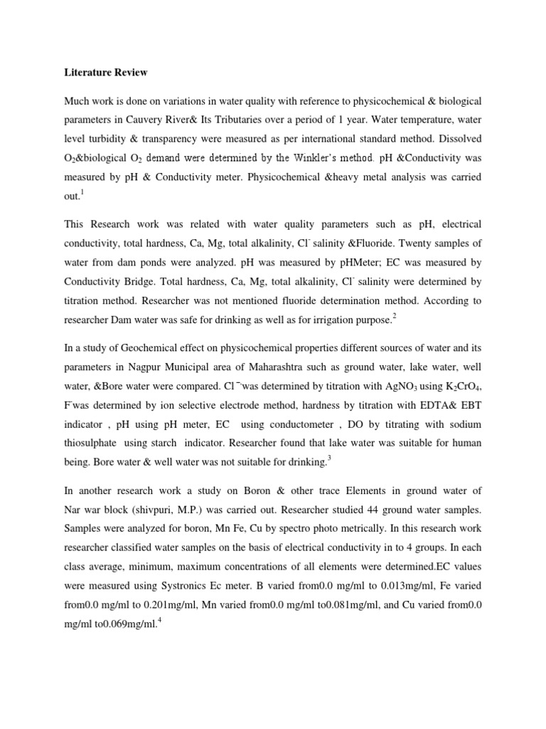 Literature Review 2 PDF Water Quality Fluoride