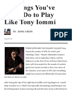 Tony Iommi Black Sabbath Geezer Butler Bill Ward 10 Things You'Ve Gotta Do To Play Like Tony Iommi - GuitarPlayer