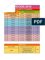 Listado de precios Abril 2016