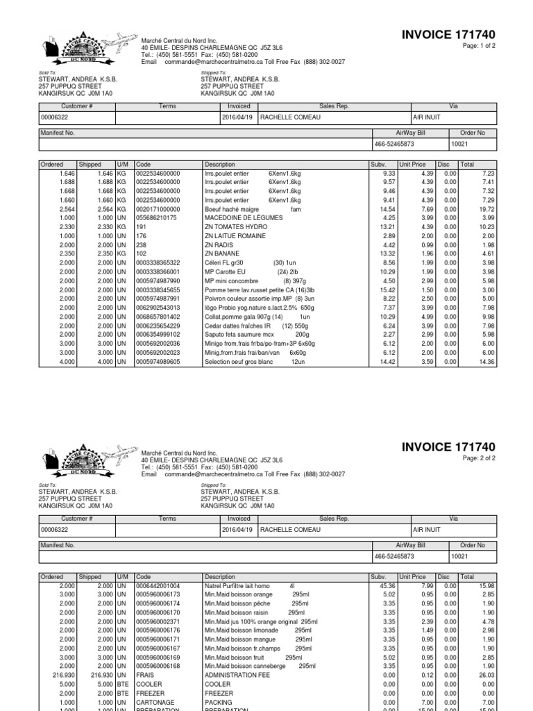 Invoice 171740 | PDF | Home & Garden
