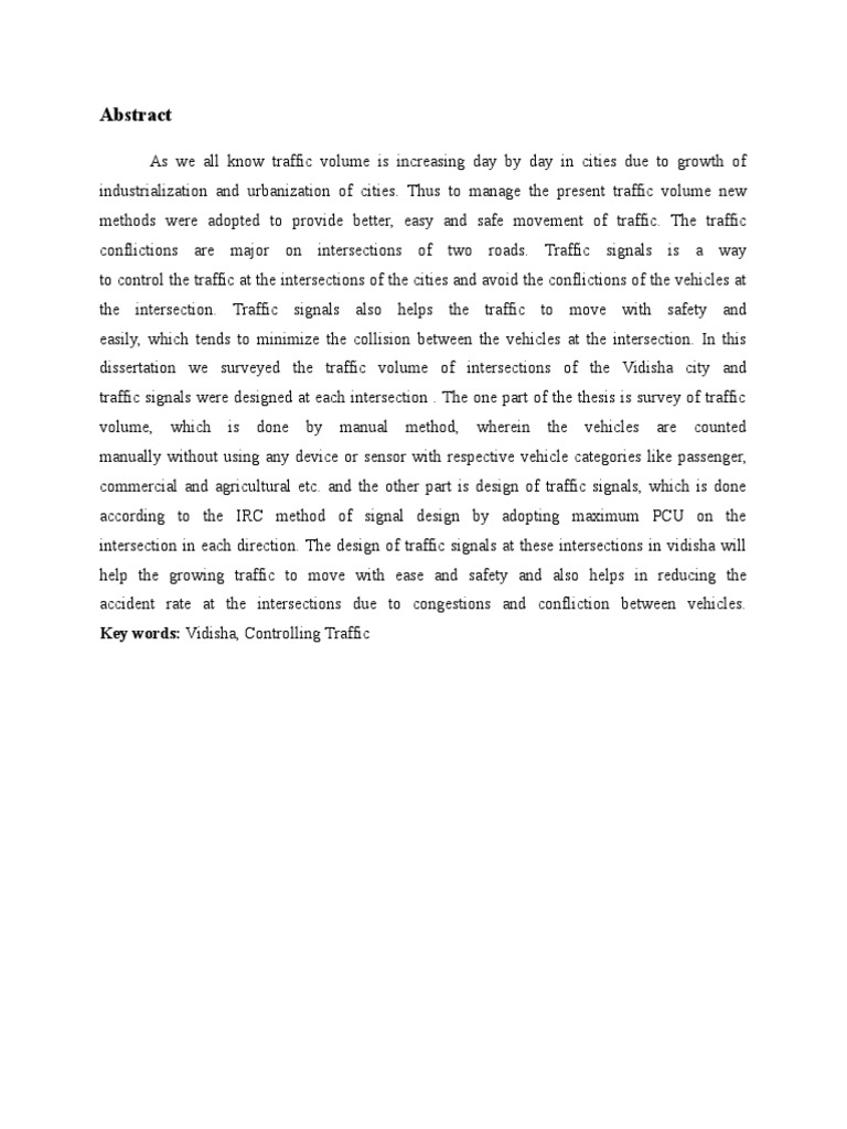 IRC Traffic Signal Design in Vidisha | PDF | Traffic | Traffic Light
