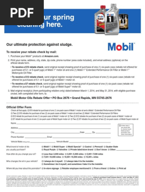 Mobil 1 Rebate >> Mobil 1 Rebate Form Rebate Marketing Marketing Mobil 1 Rebate >> Mobil 1 Rebate Form Rebate Marketing Marketing