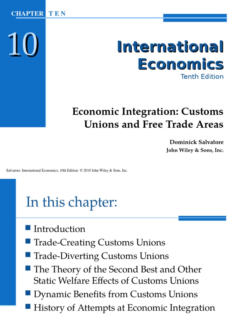 Ch.10 Economic Integration | PDF | International Trade | Economics
