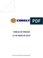 Tabela Preços - Cabelte 2015