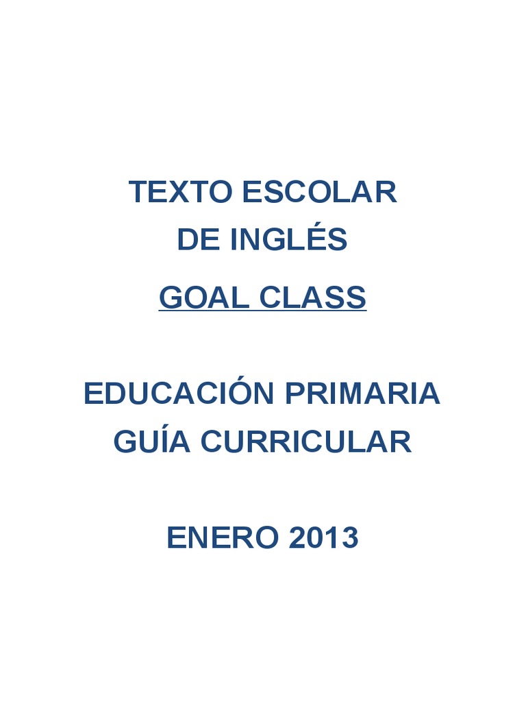 Guía Curricular de Inglés para Primaria | PDF | Comunicación | Idioma ...