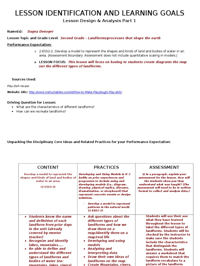 Denoyer Final Lesson Plan | PDF | Educational Assessment | Map