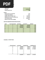 Financing Roadmap Worksheet Inputs