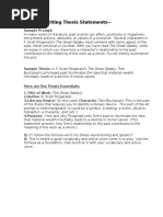 tips for writing thesis statements