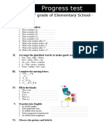 Test Mid Semester For 1st Grade of Elementary School