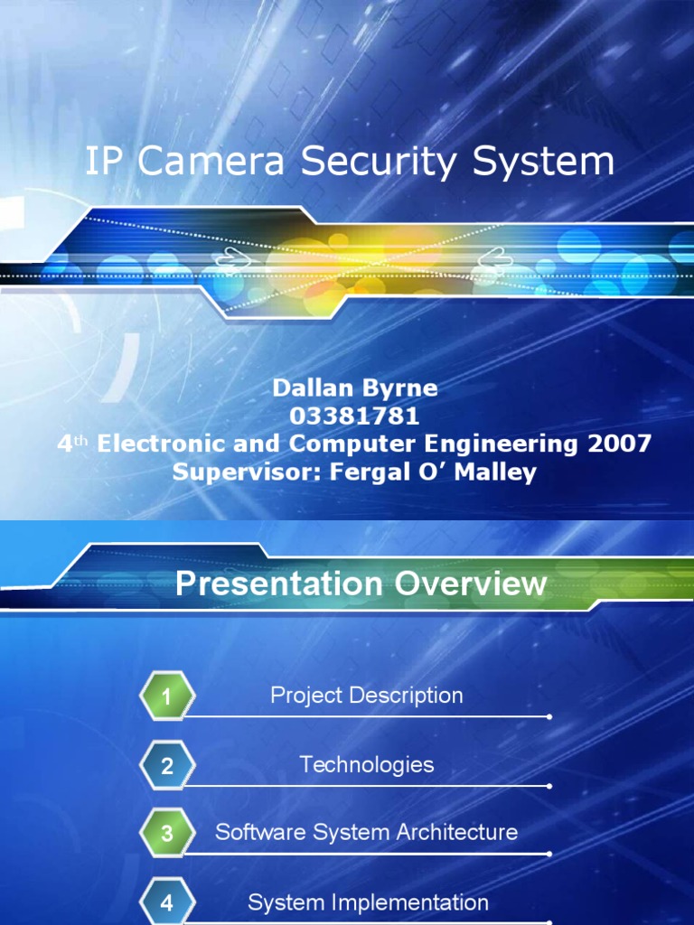 IP Camera Security System Presentation | PDF | Web Server | Internet & Web
