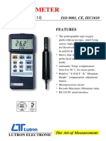 Oxygen Meter: Model: DO-5510