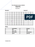 Booklet A Section B: Fairfield Methodist School (Primary) Practice Paper 1 Primary Five Answer Key