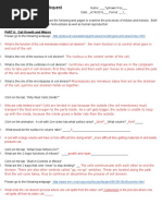 Mitosis and Meiosis Webquest