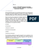 Orientaciones Para La Implementacic3b3n de Un Sistema Integrado de Gestic3b3n de La Calidad Ambiental y Seguridad y Salud en El Trabajo Inin