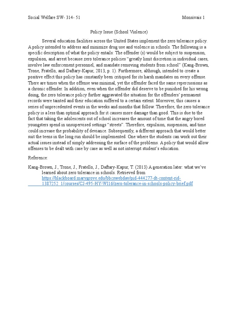SW Policy Issue | PDF
