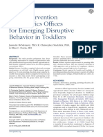 Early Intervention in Pediatrics Offices for Emerging Disruptive Behavior in Toddlers