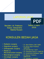 Laporan Jaga 9 April 2016