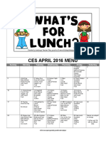 Ces Lunch Menu