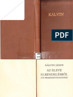 Kálvin János - Az Eleve Elrendelésről PDF