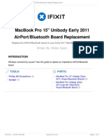 MacBook Pro 15" Unibody Early 2011 AirPort/Bluetooth Board Replacement