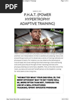 P H A T Power Hypertrophy Adaptive Training Muscle