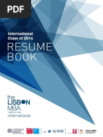 Resume Book: International Class of 2014