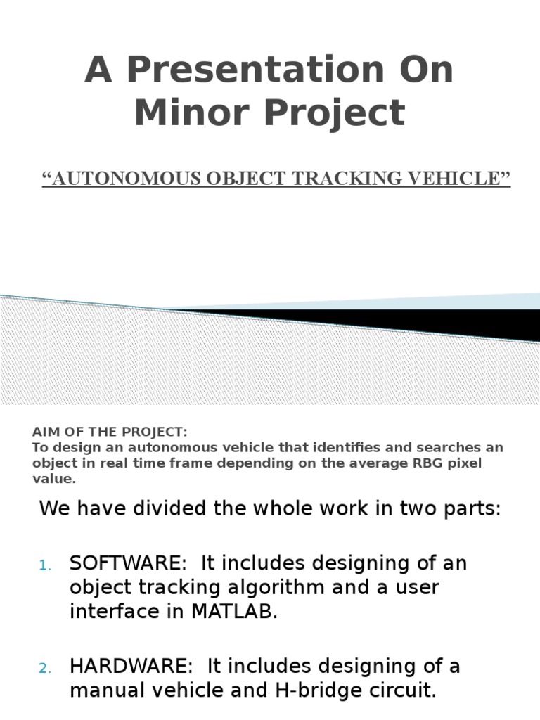 Autonomous Object Tracking Vehicle Project | PDF | Computers