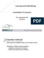 Machine Learning and Data Mining: Prof. Alexander Ihler Fall 2012