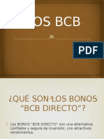Bonos BCB