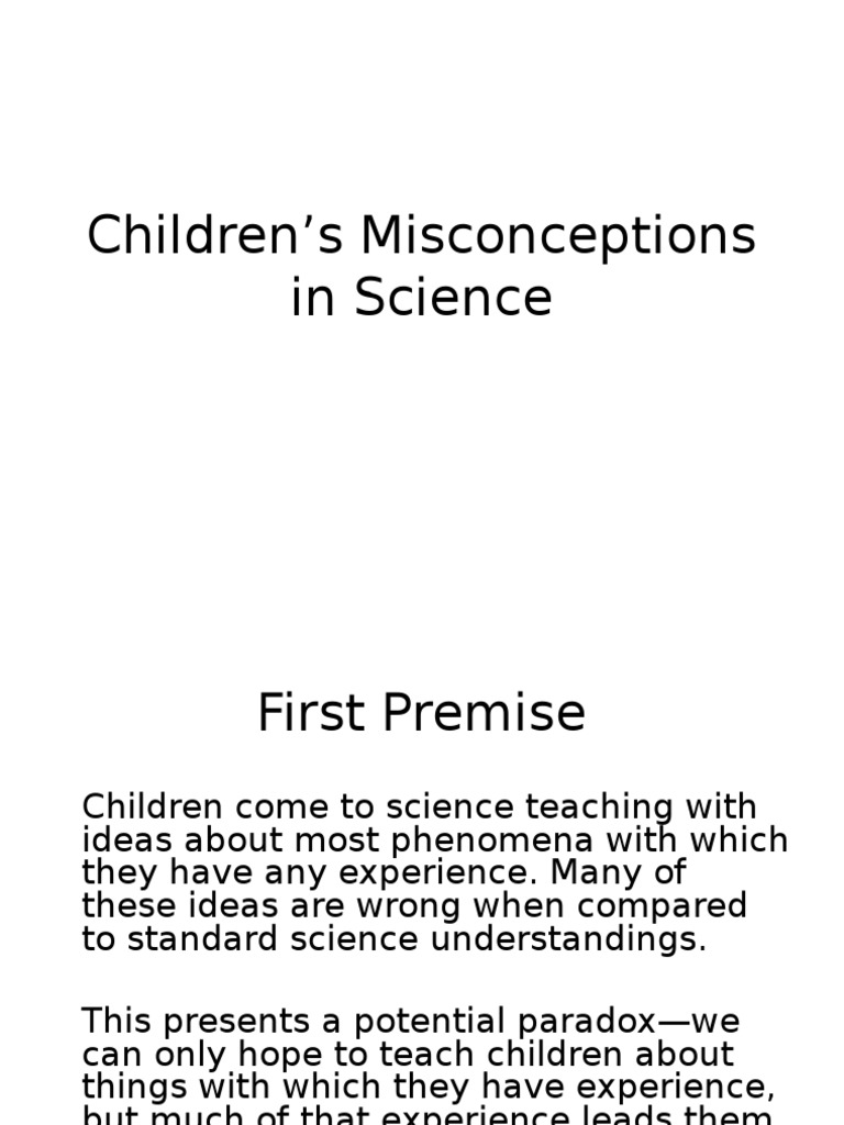 Children's Science Misconceptions Explained | PDF | Plants | Photosynthesis