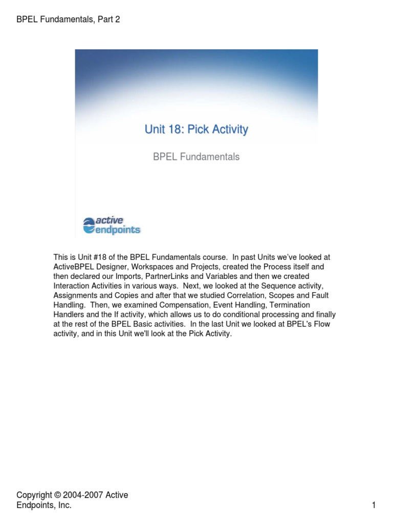Unit 18: Pick Activity | PDF | Computer Engineering | Software Development