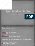 Power Point Presentation - Sports Nutrition Profile 2