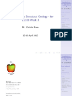 Introduction To Structural Geology - For ES109 Week 3: Dr. Christie Rowe