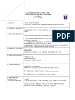 Sample Lesson Log in Tle