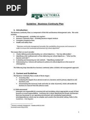 Business Continuity Plan