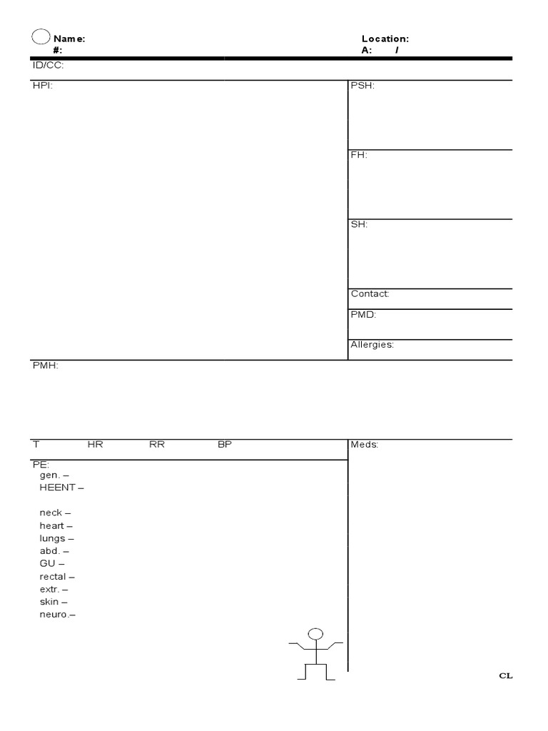 CC/HPI Medical Documentation Format | PDF