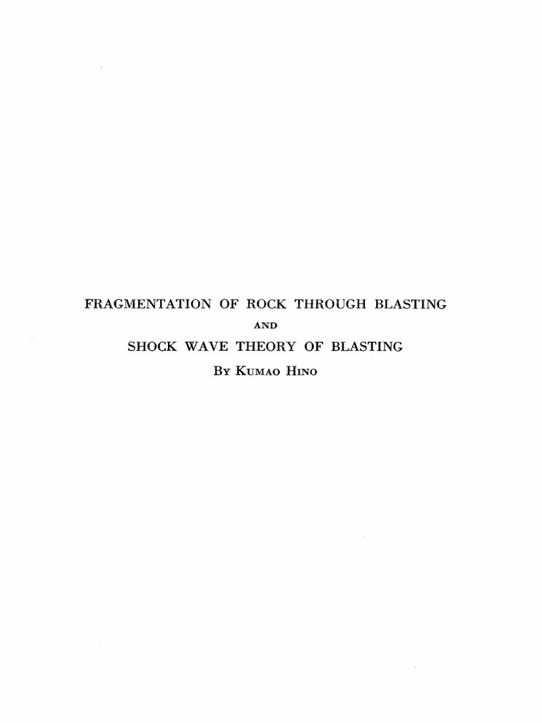 Fragmentation of Rock Through Blasting | PDF | Shock Wave | Explosion