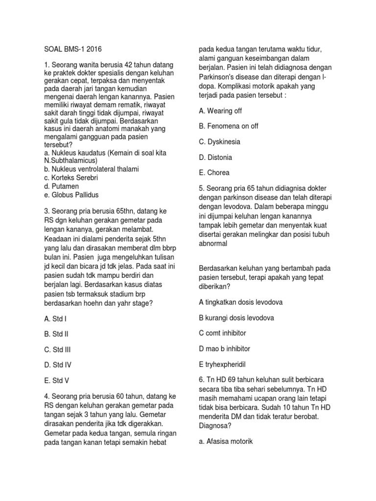 Soal BMS 1 2016 | PDF