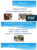 Being A Teacher: DR Dennis Francis