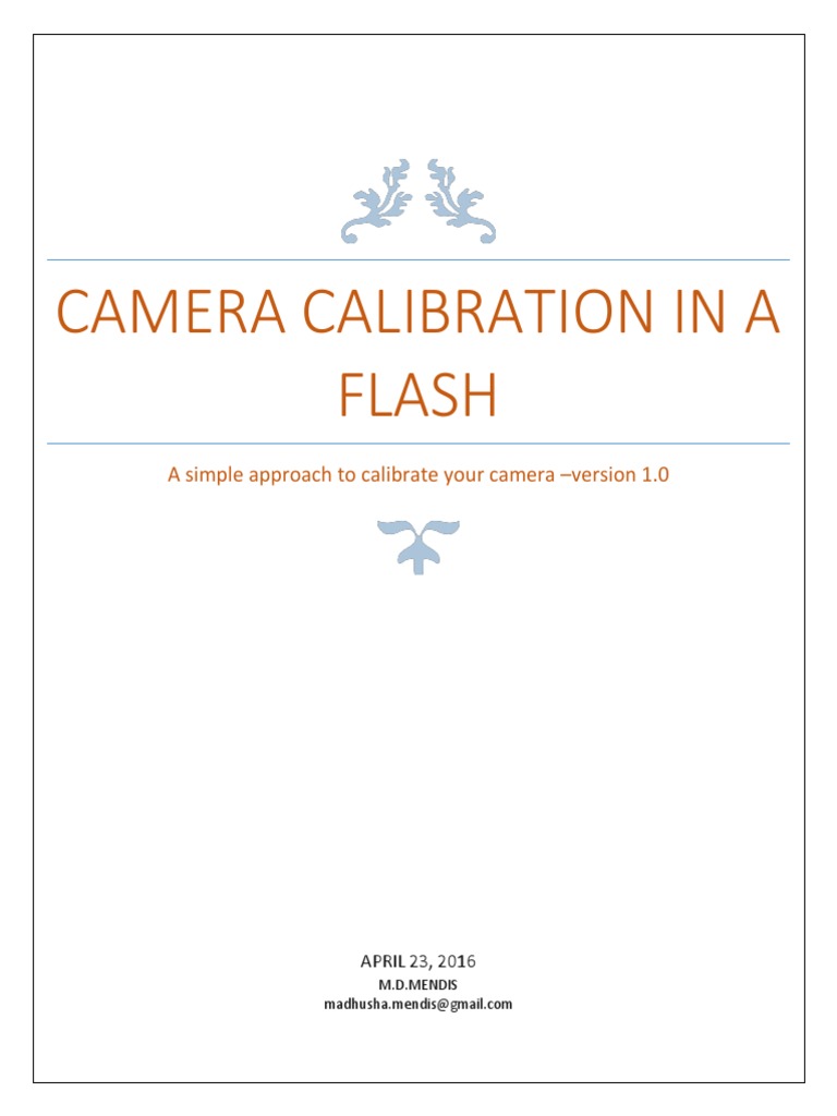 Camera Calibration in A Flash | PDF | Computer File | Adobe Flash