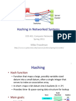 Hashing in Networked Systems: Mike Freedman