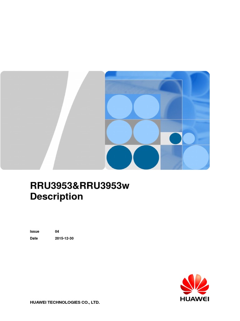 RRU3953&RRU3953w Description: Huawei Technologies Co., LTD | PDF | Lte ...