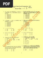 Punjab NTSE 2013 Paper PDF