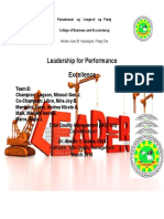 Leadership For Performance Excellence