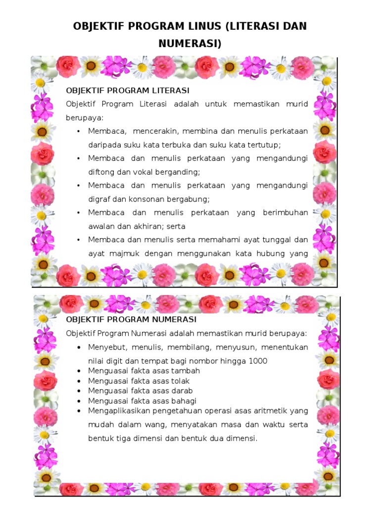 Objektif Program Linus Pdf