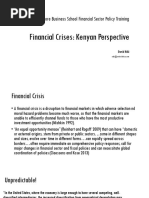 David Ndii Regulators Training Lecture On Financial Crisis PDF