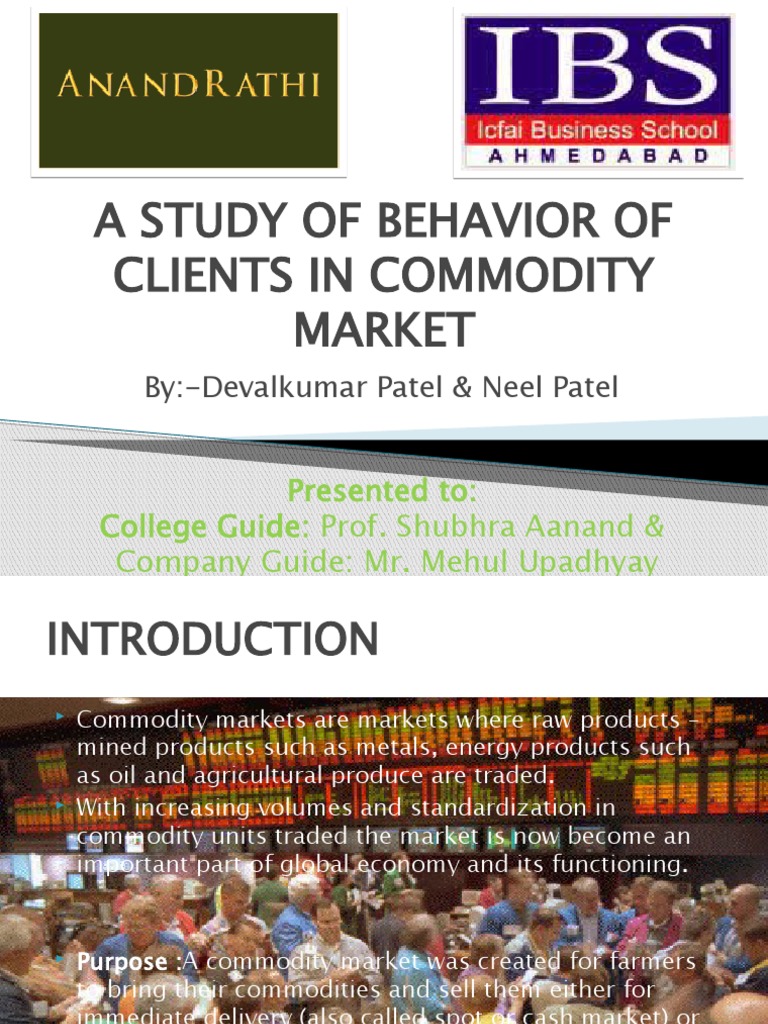 Commodity Market Clients Behaviour | PDF | Microeconomics | Futures ...